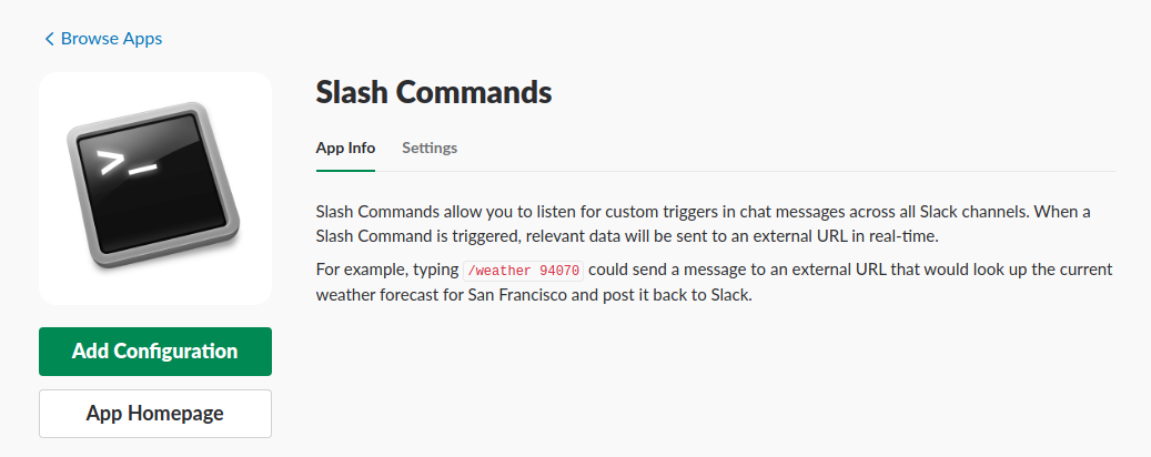 Application commands